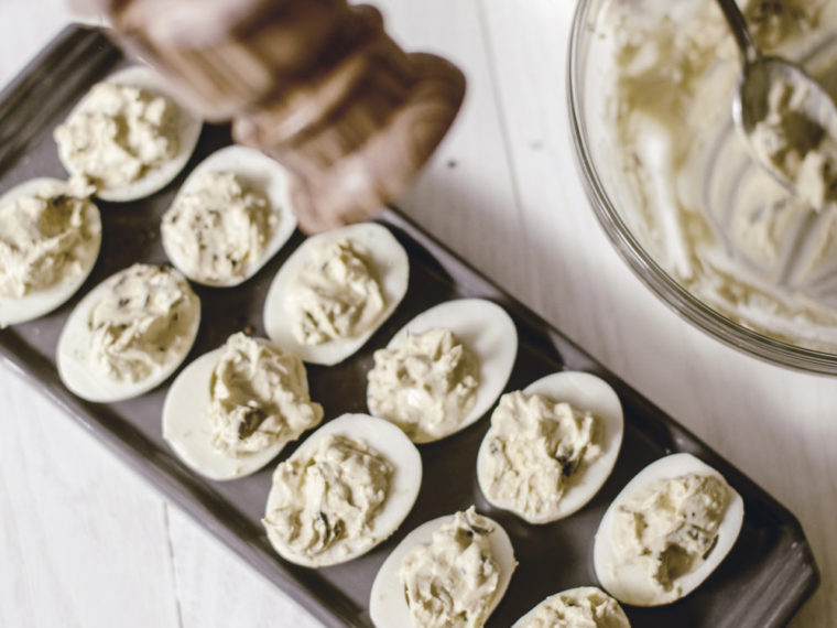 southern deviled eggs by heirloomed blog