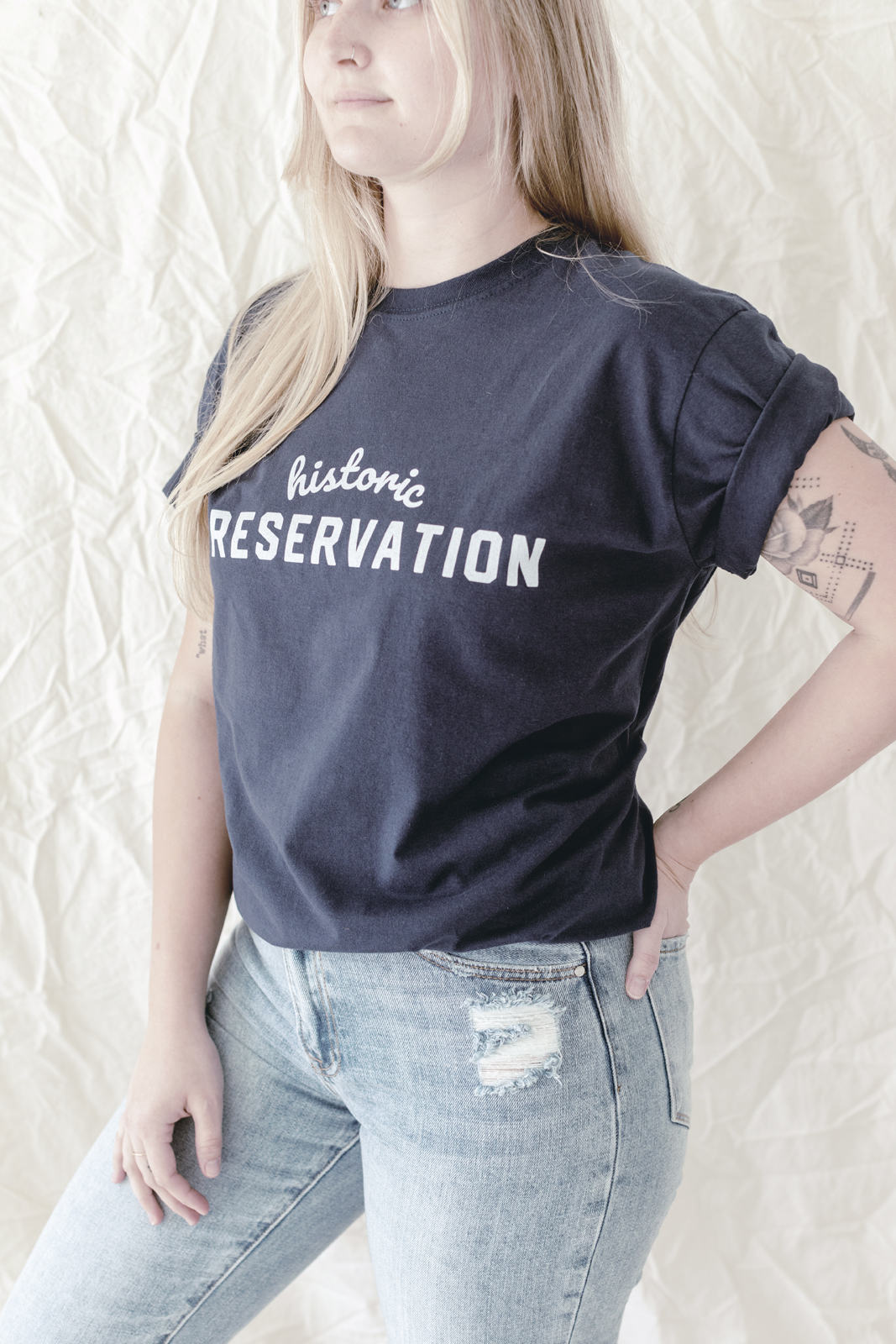 historic preservation navy t-shirt