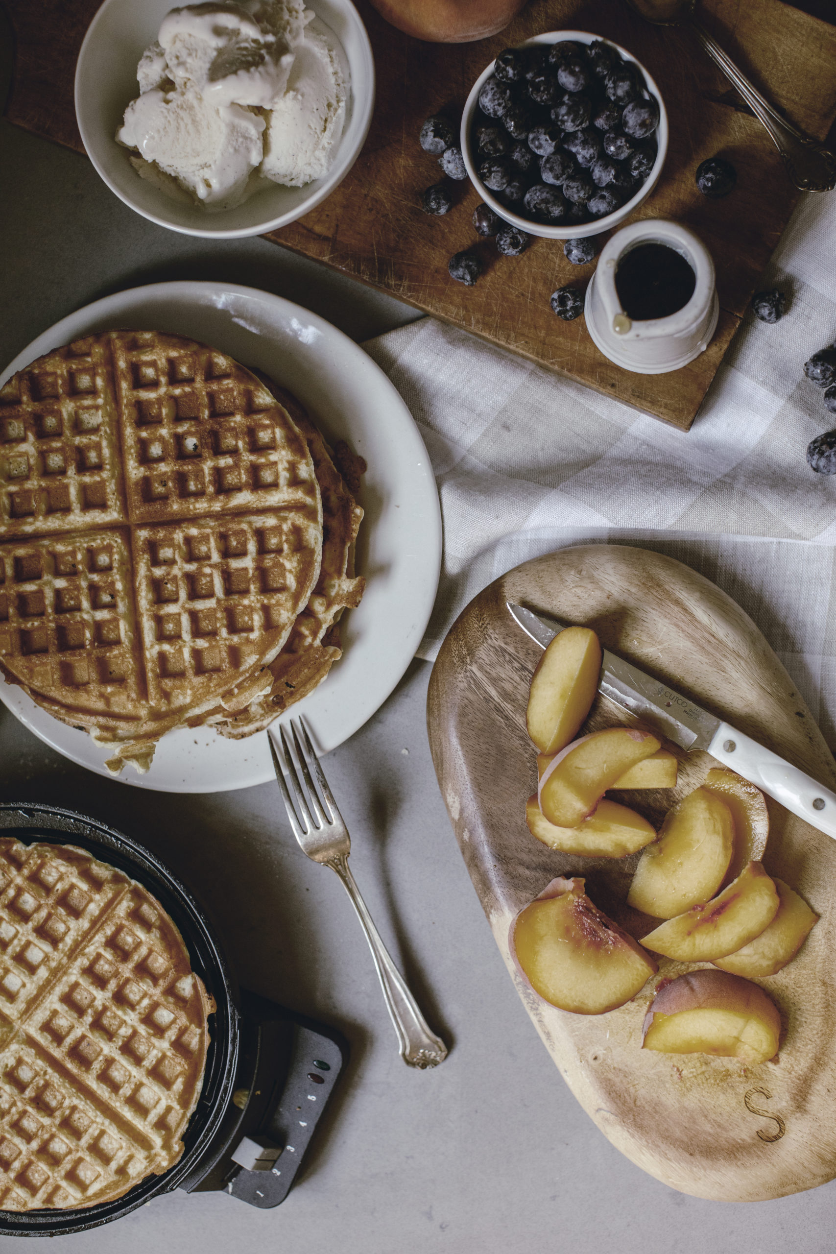 homemade waffles and icemilk recipe from heirloomed collection
