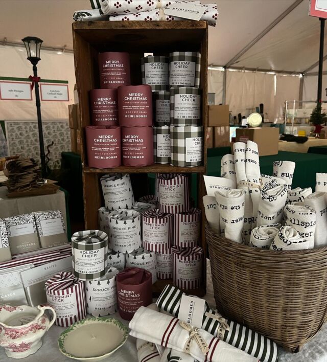 All set up for Illumination Charleston, follow along in our stories. And, a reminder that we have just a few cases left of holiday candles so get them while you can! Last year for this favorite collection, shaking it up in ‘24 🎄🎁🎅🏻 Tag a Charleston friend who should stop by and shop w/ us tomorrow 🤍🤍 @southernlivingmag @explorecharleston