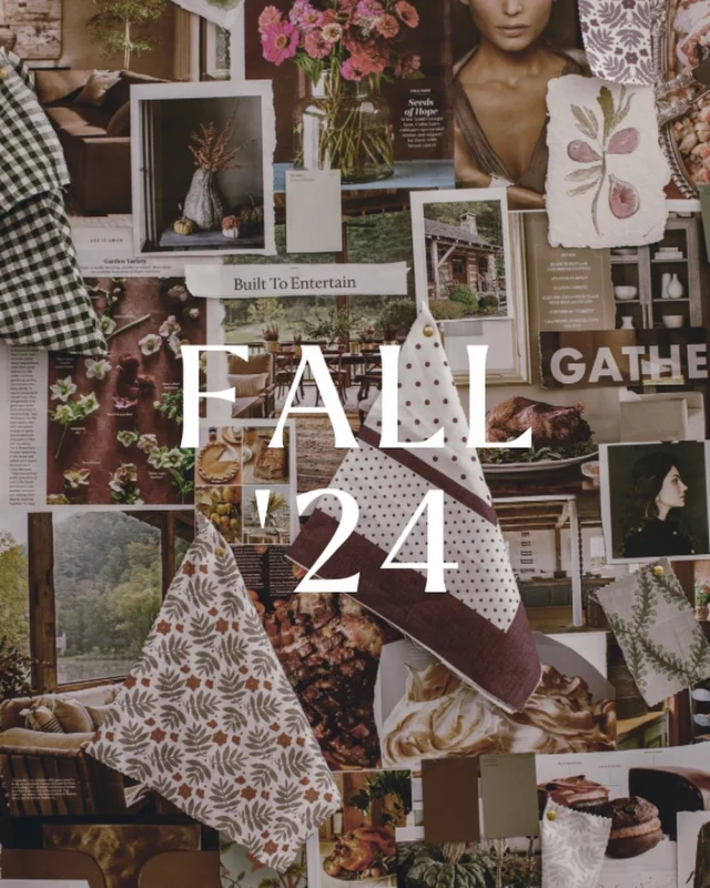 FALL’24 mood :  I begin each seasons collection with an old fashioned mood board, ripping scenes from fashion & lifestyle magazines, much like I’ve always done since I was young.

Seeing the season come together into a real life collection before my eyes still gives me butterflies. 🍂🍁