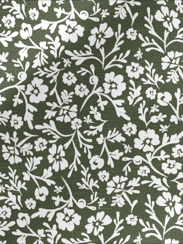 F L O R A L  G A R D E N  in olive : a whimsical pattern with layers of vines and florals mandarin through the escape. I love this pattern as a reverse or solid background, the perfect way to mix and match it. Perfect for a foyer, mudroom, laundry, room, or powder room, one paired with a variety of greens and verdant tones that are flourishing now in interior design. 🌿

Preview this pattern in our fabric by-the-yard collection or designer cushions