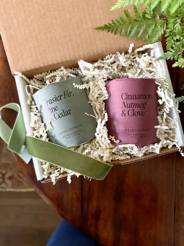 Our new Christmas Gift Set of hand poured candles makes the perfect gift filled with two nostalgic events - Fraser Fir & Cinnamon. ❤️🌲

Shop small today with 25% code CYBER2025