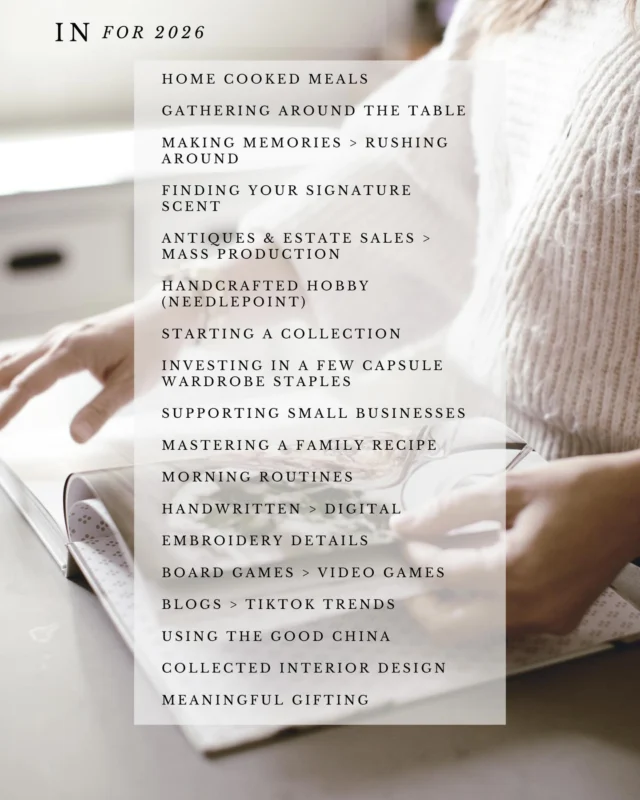 In an Heirloomed state of mind for 2026. What are your resolutions in the new year? ✌🏻