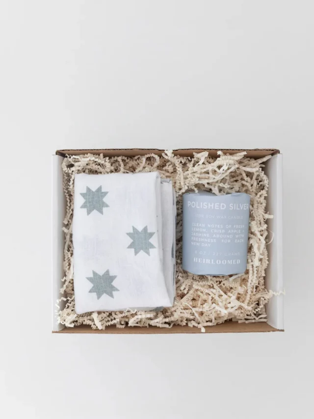 One of the best ways to gift our line or give us a try is our Candle & Tea Towel Gift Set. 

You pick the candle and we’ll add a matching tea towel in a box perfect for gifting (or keeping for yourself).