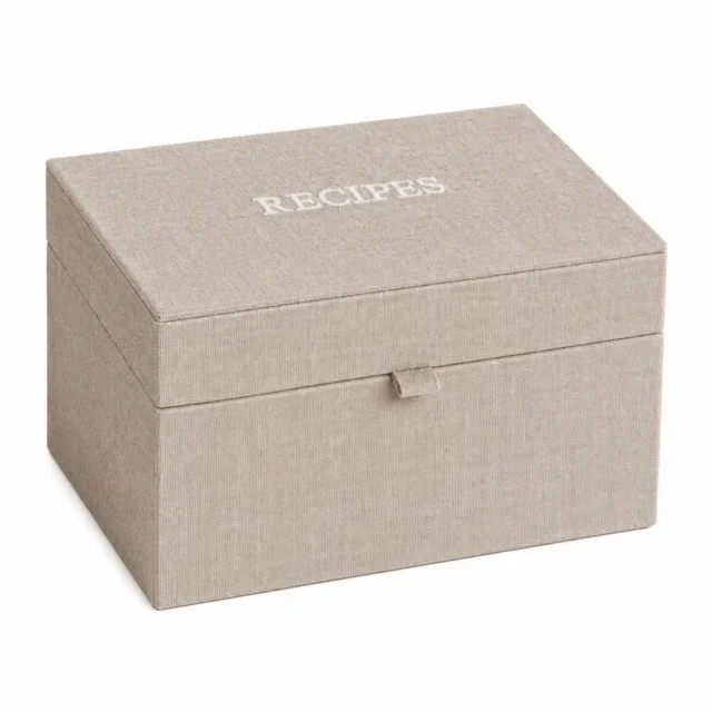 Our new Linen Recipe Box might just be one of our most meaningful gifts yet. Inspired by my stack of handwritten family recipe cards, it’s the most beautiful place to store generations worth of memories in the kitchen. And keep the safe for the next. 🤎🍪